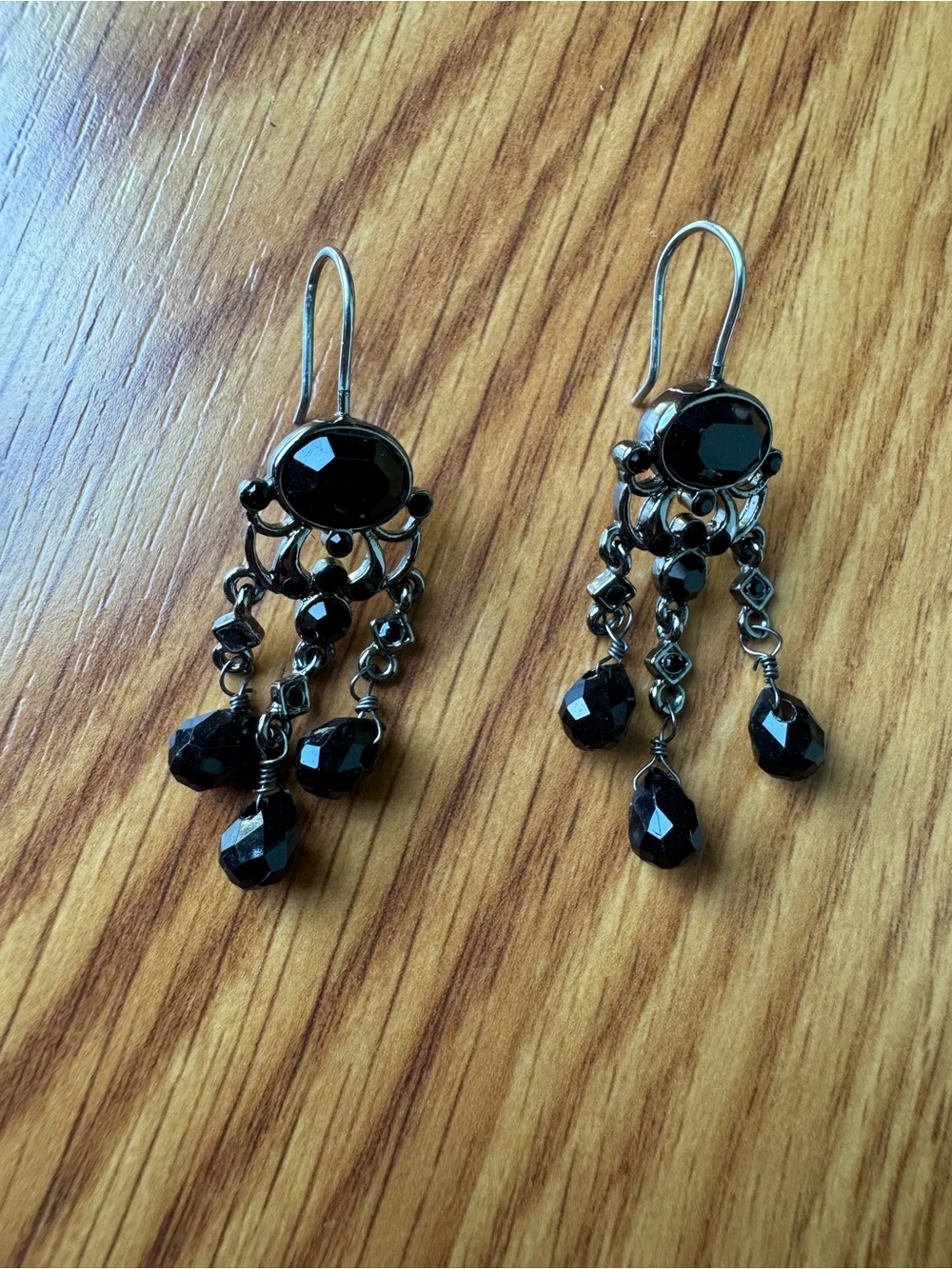 Liz Claiborne Black Chandelier Earrings